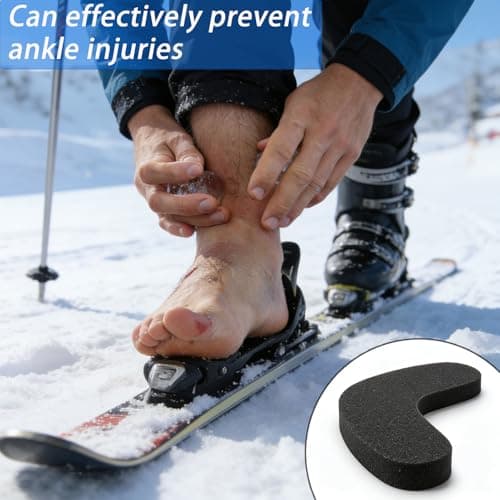 50 Pcs Ski & Snowboard Boots Fitting Pads 3 Sizes Self-Adhesive Foam Padding - 10 J Bars Snowboard Boots 20 Heel Lift Pads and 20 Ankle Ski Boot Fitting Pad to Reduce Heel Lift & Ankle Blisters — view 4