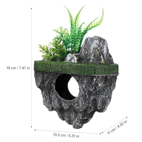 Totority Floating Aquarium Rock Cave 6.3 in Resin Hideout, Safe for Fish & Easy Clean, Natural Tank Decor for Betta, Shrimp, Guppy — view 4