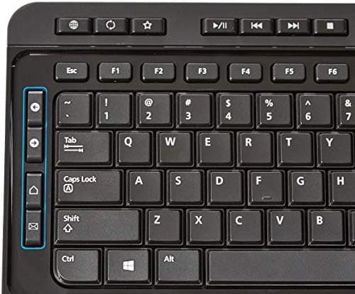 Amazon Basics Full-Sized Wireless Computer Keyboard and Mouse Combo, QWERTY Layout, 2.4 GHz USB Receiver, Black, Pack of 1 — view 2