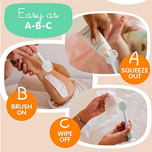 Baby Bum Brush, Original Diaper Rash Cream Applicator, Soft Flexible Silicone Brush, Unique Gift for boy girl [Gray] — view 4