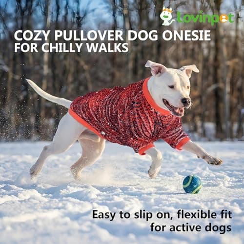LovinPet Large Dog Winter Flannel Coat, Warm Dog Coat with Front Sleeves and Snap Buttons, Easy-Care Full-Coverage Layer for Cold Weather, Pink Dot Leopard Prints, XXL — view 2