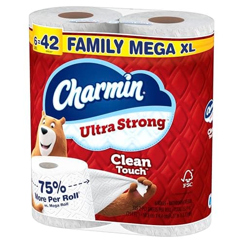Charmin Ultra Strong Clean Touch Toilet Paper, 6 Family Mega XL Rolls = 42 Regular Rolls — view 8