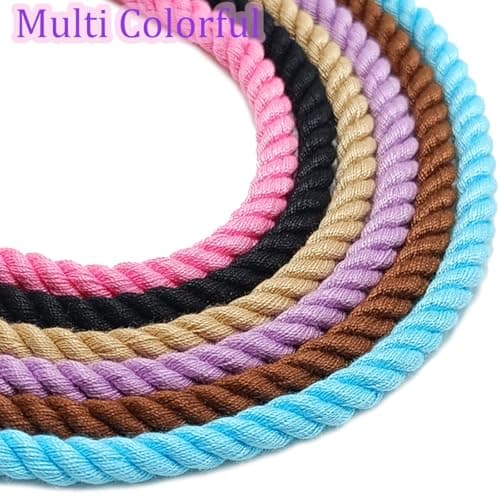 YUCFOREN 6ft Cotton Slip Lead Dog Leash for Small Dogs, Super Soft Puppy Training Leash, 1/4" Lightweight Braided Pet Leashes for S, Xs Breeds Pink — view 4