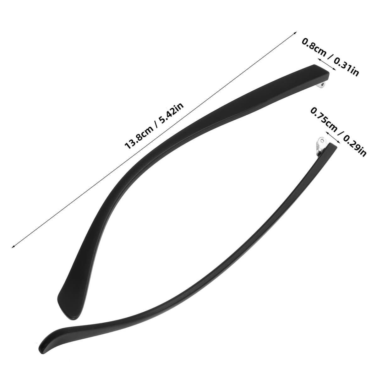 Patillas de Gafas de 8 MM de Ancho, Repuesto Flexible para Gafas de Sol, Ideales para Uso Prolongado y Reemplazo Sencillo — view 2