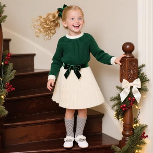 Kiderence Little Toddler Girls Dress Shoes Ballerina Ballet Flats Kids White Mary Janes Size 11 — view 2