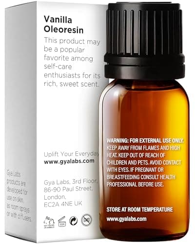 100% Pure Vanilla Essential Oil - 0.34 Fl Oz - Vanilla Oil for Hair, Skin, Diffuser, Aromatherapy & DIY Candle Making Scent