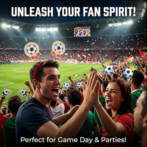 Mejreiik Soccer Headbands 2026 World Cup Party Accessories,soccer decorations and fan gear Sports Themed Party Favors & Decorations 3PCS — view 5