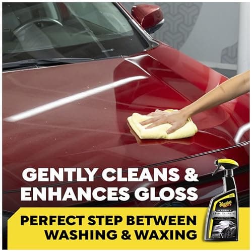 Meguiar's Ultimate Quik Detailer, Mist & Wipe Car Detailing Spray, Removes Light Contaminants, Boosts Shine, and Adds Water Beading, Quick Detailer Spray that Keeps Paint and Wax Looking Fresh, 24 Oz
