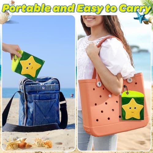 Mity rain 2PCS Sand Remover for Beach - Sand Eraser Wipe Mitt Bags, Beach Vacation Essentials for Kids Women, Must-Have Beach Accessories for Summer Trips Hawaii Travel Necessities & Supplies — view 2