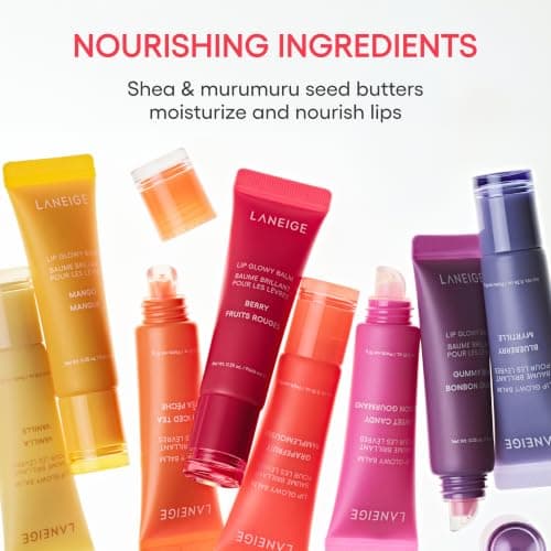 LANEIGE Lip Glowy Balm, Berry: Sheer Tinted Lip Moisturizer with Shea Butter, for Hydrating Shine & Soft Lips — view 4