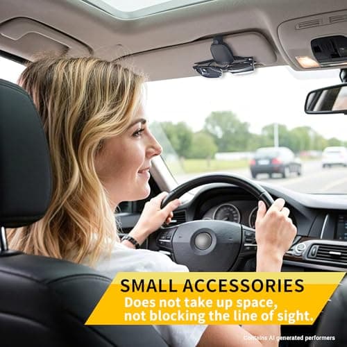 Yuoyar Magnetic Leather Sunglasses Holder for Car, 2 Packs (Black) — view 4