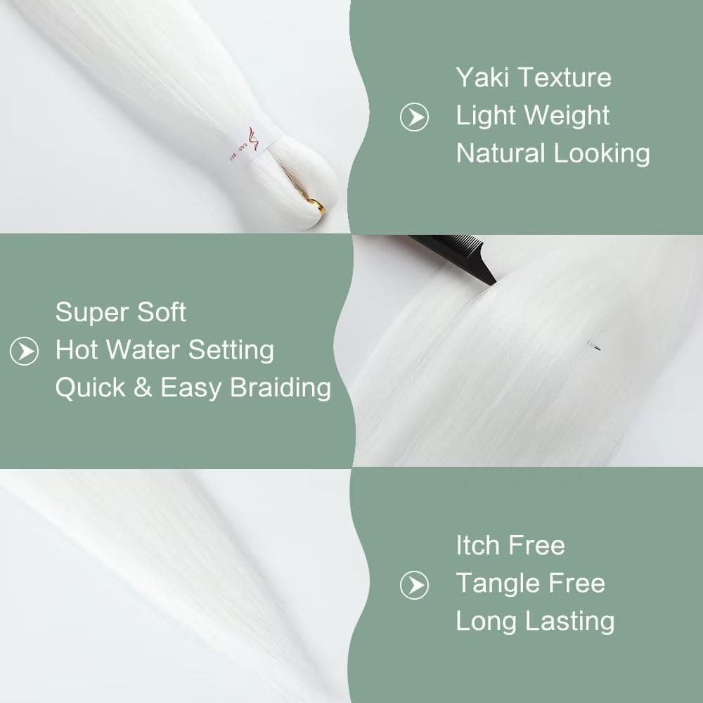 YDDM Capelli Per Treccine Africane Morado Extension Treccine Texture Yaki Easy Install per Principianti 32 Pollici 3 Pezzi Capelli Leggeri e Naturali per Box Braids, Twist e Crochet — view 101
