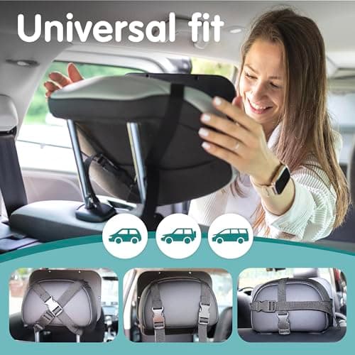 Onco Baby Car Mirror for Back Seat - Double Award-Winning, 100% Shatterproof Mirror, 360° Baby Must Haves, New Born Essentials, Car Mirror Rear Facing, Universal & Shake-Proof — view 5