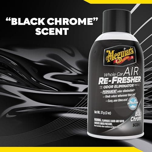 Meguiar’s Whole Car Air Refresher Odor Eliminator, Black Chrome, 2 Oz—Car Air Freshener For Commuters, Detailers; Car Odor Eliminator Mist Refreshes Car Cabin Air For Sedan, Suv, Truck, Van — view 4