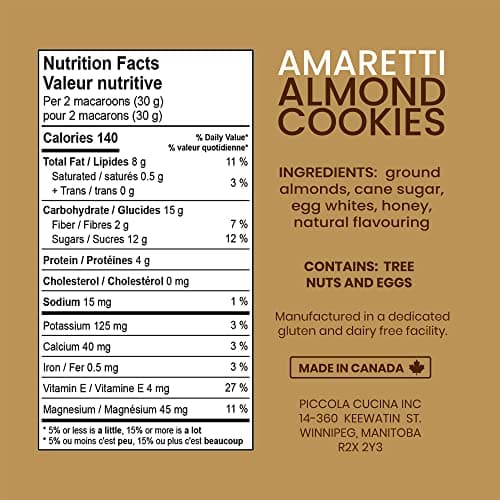 Piccola Cucina Regali Amaretti Italian Almond Macaroon Cookies - 136 g - Gluten Free, Dairy Free — view 2
