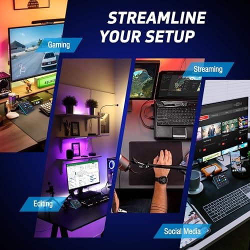 VSDINSIDE Macro Keypad, Stream Controller Deck Gaming Streaming Shortcut Keyboard, 18 Programmable Keys Customizable Visual AI Pad USB Soundboard for OBS, YouTube, Desk Office Setup, Laptop, PC, Mac — view 5