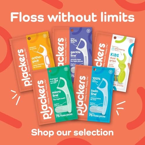 Plackers Twin-Line Dental Flossers, Cool Mint Flavor, Dual Action Flossing System, Easy Storage, Super Tuffloss, 2X The Clean, 150 Count (Pack of 1) — view 4