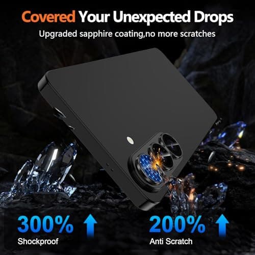 Avocase for Samsung Galaxy S26 Camera Lens Protector, Individual Metal Ring Tempered Glass Lens Cover, [Strong Adsorption] Scratch Resistant Ultra-Thin HD Clear Lens Cover, 1 Set-Black Ring — view 4