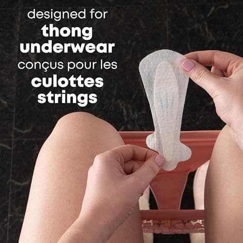 U by Kotex Balance Daily Wrapped Thong Panty Liners for Women (Previously 'Barely There'), Light Absorbency, Regular Length, 50 Count (Packaging May Vary) — view 3