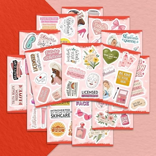 100Pcs Esthetician Stickers for Laptop, Skincare Stickers - Esthetician Party Supplies, Gifts - Gift for Women & Men — view 4