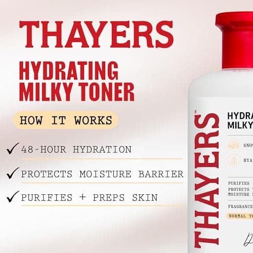 Thayers Milky Face Toner, With Hyaluronic Acid and Snow Mushroom, No Alcohol, Glass Skin, 48 Hour Hydration, For A Dewy And Hydrated Look, From Dry to Oily Skin Types, Vegan, Cruelty Free, 355ml — view 2