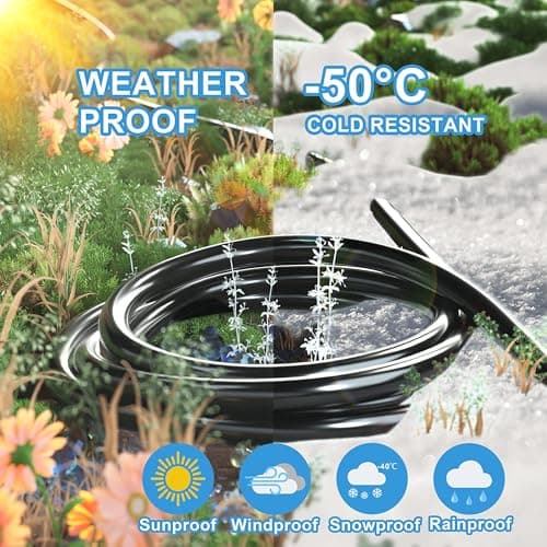 HUANCHAIN 10 FT 16 Gauge Black Indoor Outdoor Extension Cord Waterproof, Flexible Cold Weather 3 Prong Electric Cord Outside, 13A 1625W 125V 16AWG SJTW, ETL Listed — view 4