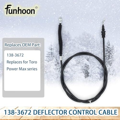 Funhoon 138-3672 Deflector Control Cable for Toro 726 OE, 824 OE, 826 OAE, 826 OXE, 826 OHAE Snow Blowers — view 2