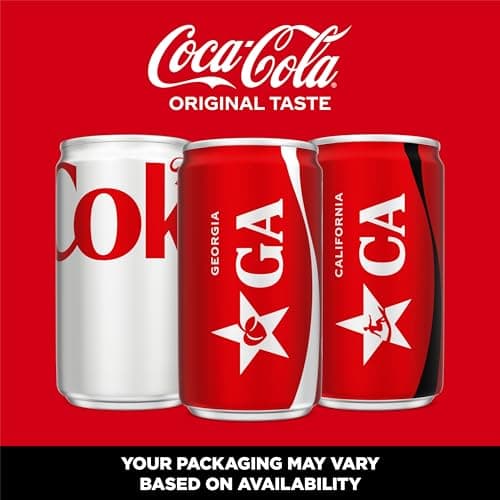 Coca-Cola Soda Soft Drink Fridge Pack Mini Cans, 7.5 fl oz, 10 Pack — view 5