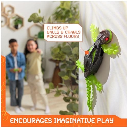 HEX Bots Wall Crawler Gecko with Official Wall Climber Technology, Rechargeable Remote Control Robot Kids Toys, Prank Toys for Boys & Girls Ages 4 & Up