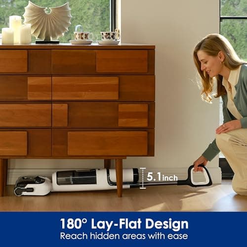 Tineco Floor ONE Stretch S6 Cordless Wet Dry Vacuum Cleaner, 180°Lay-Flat Smart Vacuum Mop, 40 Minutes Long Runtime 158℉ Flashdry Self-Cleaning, Dual-Sided Edge Cleaning Lightweight Floor Cleaner — view 2