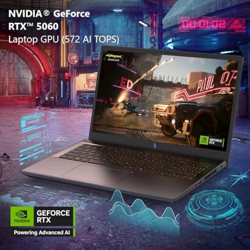 Acer Nitro V Gaming Laptop | Intel Core i9-13900H Processor | NVIDIA GeForce RTX 5060 Laptop GPU | 15.6" FHD IPS 165Hz Display | 16GB DDR4 | 1TB Gen 4 SSD | Wi-Fi 6 | Backlit KB | ANV15-52-98KV — view 2