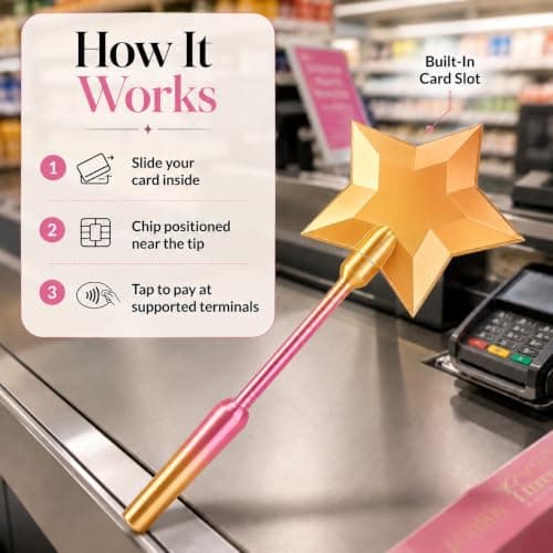 3D Fairy Wand Credit Card Holder - Twinkle Magic Wand Debit Card Holder — view 5