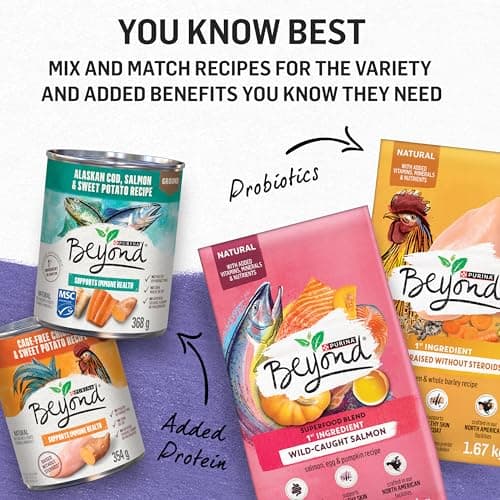 Beyond Grain Free Natural Wet Dog Food, Ground Entree Variety Pack 3 Flavours - 368 g Can (6 Pack) — view 8