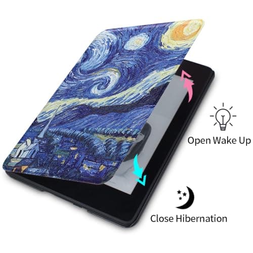 COCFOOKIW Case for 6" Kindle Paperwhite(5th/6th/7th Generation-2012/2013/2015) -Premium PU Leather Cover with Hand Strap and Auto Sleep/Wake(Model: EY21 & DP75SDI) — view 4