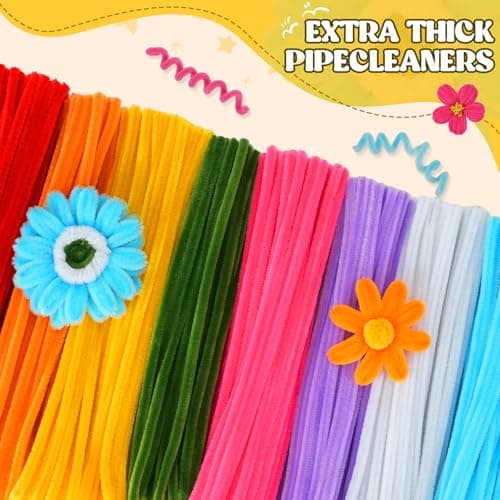 800PCS Pipe Cleaners Flower Kit, Thick Chenille Stems for Arts DIY Craft — view 2