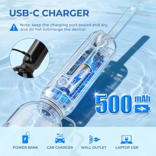 Morfone Portable Bidet for Travel, High Pressure Electric Handheld Sprayer 350ML with Dual Spray Modes, USB-C Rechargeable Waterproof Travel Bidet for Women, Men, Postpartum, Personal Hygiene(Black) — view 3