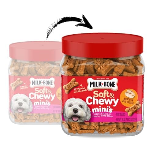 Milk-Bone Soft & Chewy Mini's Dog Training Treats, 18 oz Canister