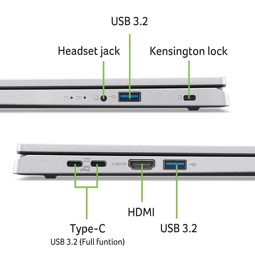 acer Aspire Go 15 AI Ready Laptop | 15.6" FHD IPS Display | AMD Ryzen 3 7320U | AMD Radeon 610M Graphics | 8GB LPDDR5 | 128GB PCIe SSD | Wi-Fi 6 | Windows 11 Home in S Mode | AG15-21P-R5YG — view 2