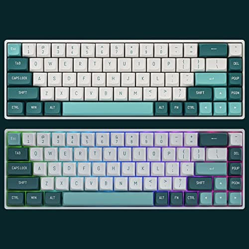 GTSP 163 Keys CSA Profile PBT Keycaps Set, Double Shot Custom Green Keycap for ANSI Layout 60% 65% 100% MX Switches Mechanical Keyboard (Forest) — view 2