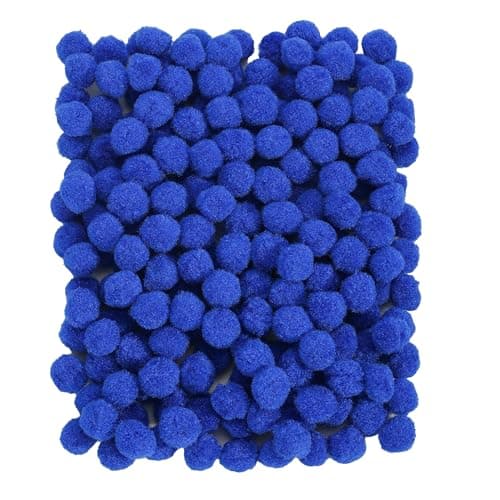 Caydo [400 pcs] - 300 Pieces 1 Inch Blue Pompoms with 100pieces Wiggle Eyes Multicolor Arts and Crafts Pom Poms Balls for Kids DIY Art Creative Crafts Home Decorations — view 7