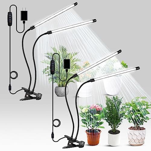 Plant Grow Light for Indoor Plants, Full Spectrum Indoor Grow Light (2 Head 2 Pack)