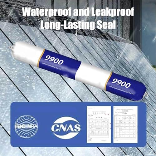 2026 New 9900 Sealant Waterproof,Outdoor Multipurpose Silicone Sealant for Caulking Gun,High Elasticity,Heat＆Tear＆Freezing Resistant for Roof & Wall Cracks (Black, 1pcs) — view 5