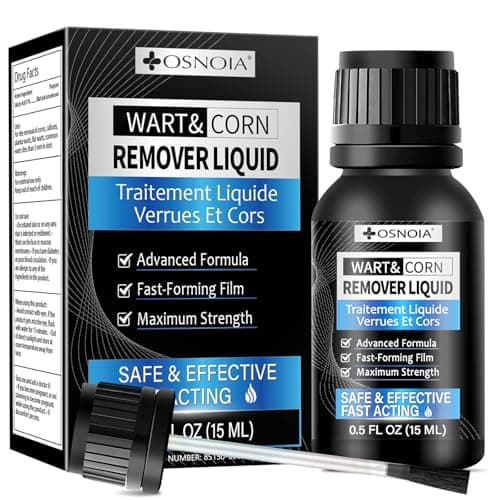 OSNOIA Extra Strength Wart Remover Liquid with 17% Salicylic Acid, Fast Acting Treatment for Plantar & Common Warts, Corn Remover for Feet and Toes (15ml, Warts Remover (1 P))