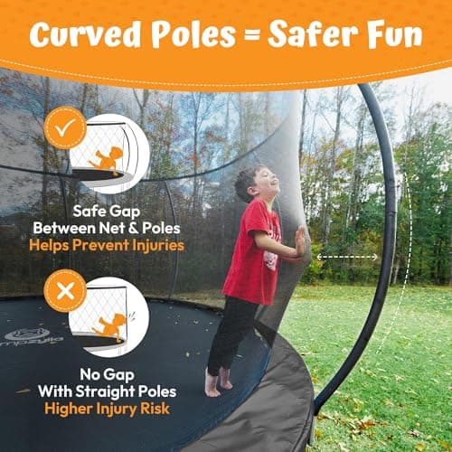 Jumpzylla Outdoor Trampoline with Net for Kids 8FT 10FT 12FT 14FT 15FT 16FT — view 3