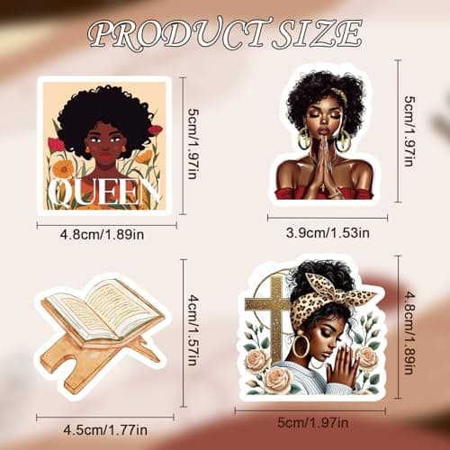 Vemfare 50 Pcs Prayer Board Supplies Black Women Prayer Stickers for Women — view 2