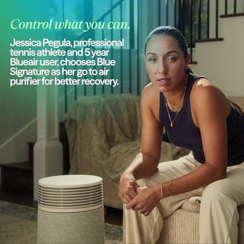 BLUEAIR Blue Signature SP3i Air Purifier for Medium Rooms up to 2,250 sq ft, HEPASilent Filtration, WiFi Smart Control, Auto Mode, Odor & Smoke Removal, Pet Hair & Dust, AHAM Verified, Table Design — view 5