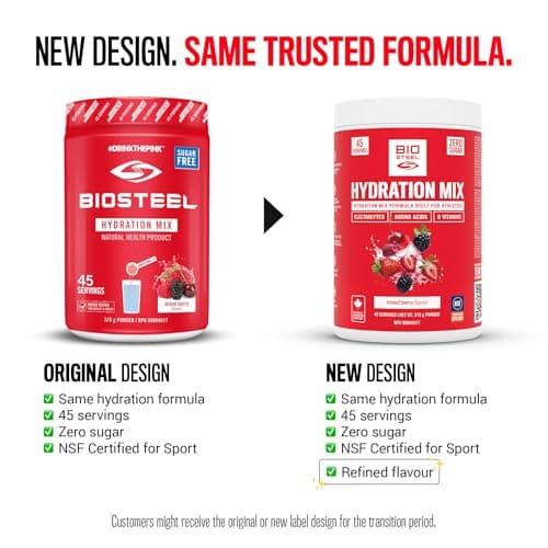 BioSteel Electrolyte Hydration Mix, Mixed Berry, 45 Servings — view 4