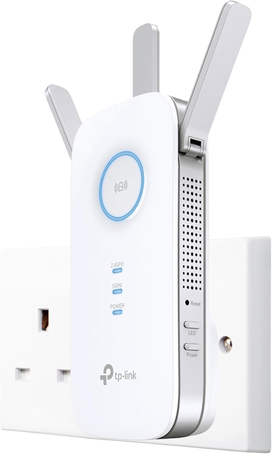 TP-Link RE550 AC1900 WiFi Extender Booster, Dual Band WiFi Booster, 3 Antennas, Gigabit Ethernet Port, Intelligent Monitor, AP Mode, APP Control, Ultimate Compatibility WiFi Mesh, Easy Setup — view 2