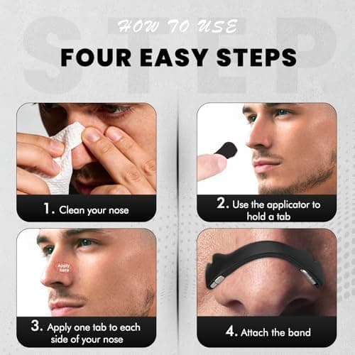 Magnetic Nose Strips Breathing, 30-Day Value Pack (30 Pairs,Jet Black)- Magnetic Breathing Nasal Strip for Men & Women, Nose Magnet Breathing, Nasal Strips-Anti Snoring Equipment — view 5