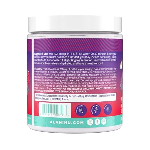 Alani Nu Pre-Workout Supplement Powder for Energy, Endurance, and Pump, Hawaiian Shaved Ice, 30 Servings (Packaging May Vary) — view 3